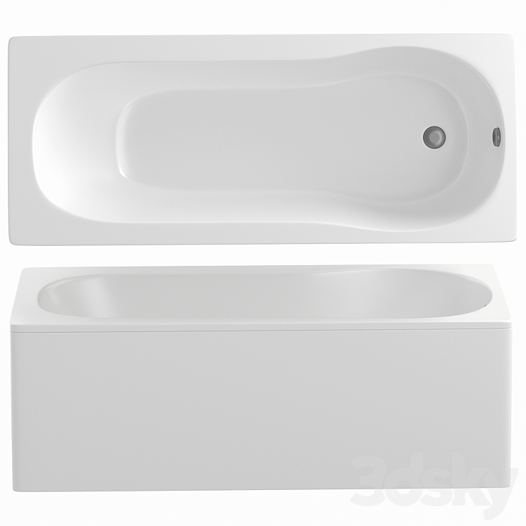 Acrylic bathtub AM.PM X-Joy 3D Model