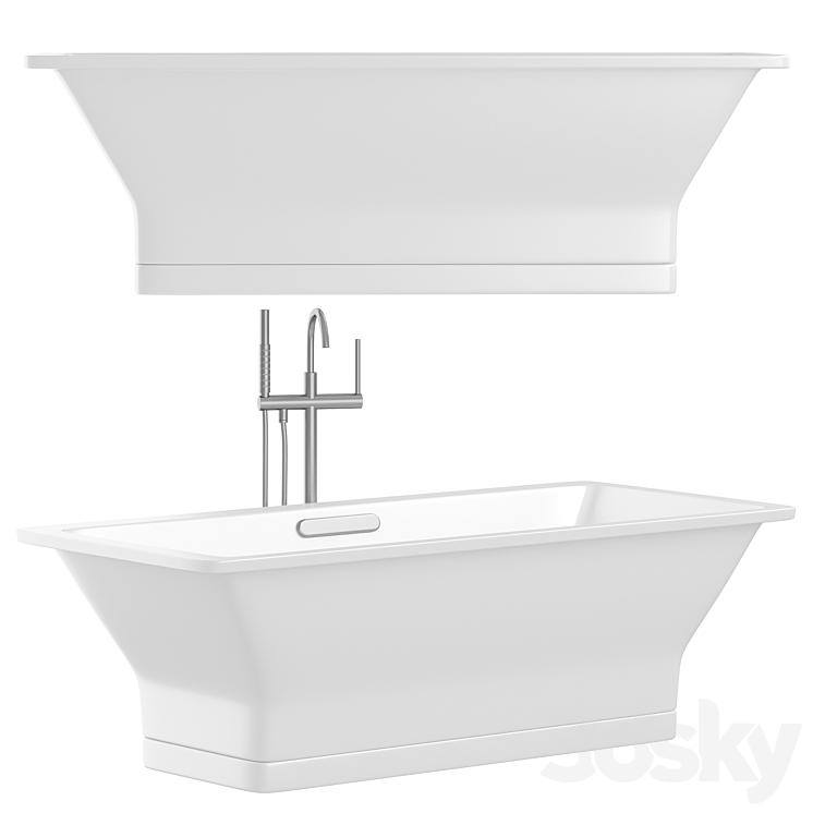 “Kohler 67″” x 31.5″” Freestanding Soaking Tub with Center Drain from the Reve” 3D Model
