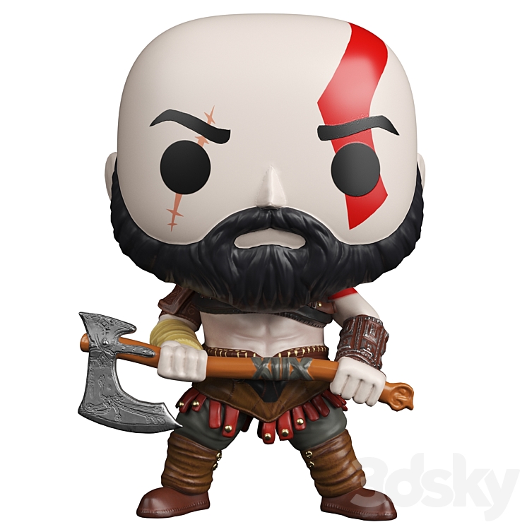 Kratos with Axe 3D Model