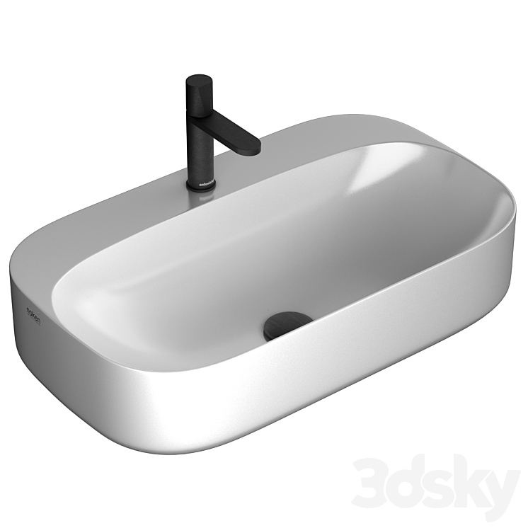 Washbasin Noken NK Arquitect by Porcelanosa & faucet Antoniolupi Indigo 3D Model