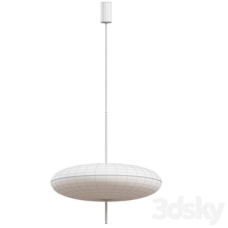 Gino Sarfatti Model No. 2065 Ceiling Light in Black and White 3DS Max - thumbnail 2