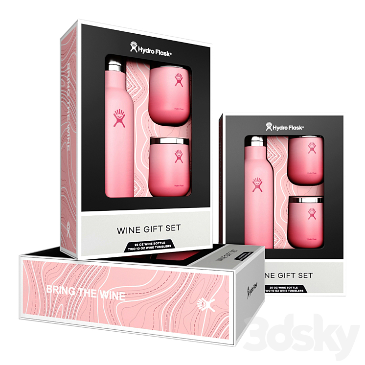 Hydro Flask Wine Gift Set 02 Other kitchen accessories 3D model