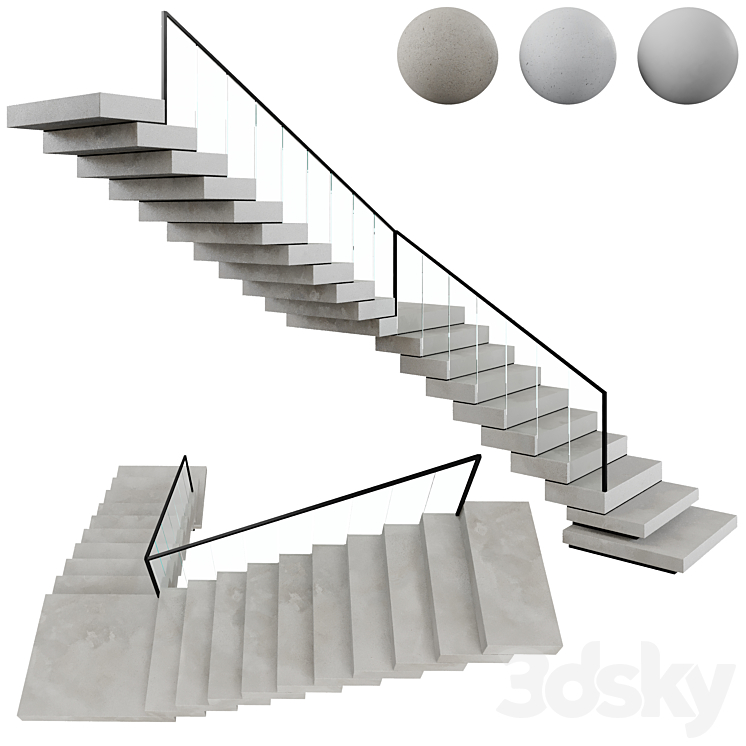 Stairs V07 3D Model