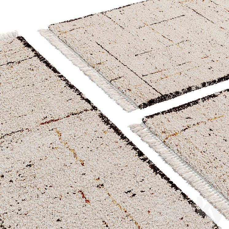 Berber style rug Matelin ecru LA REDOUTE INTERIEURS 3D Model Free