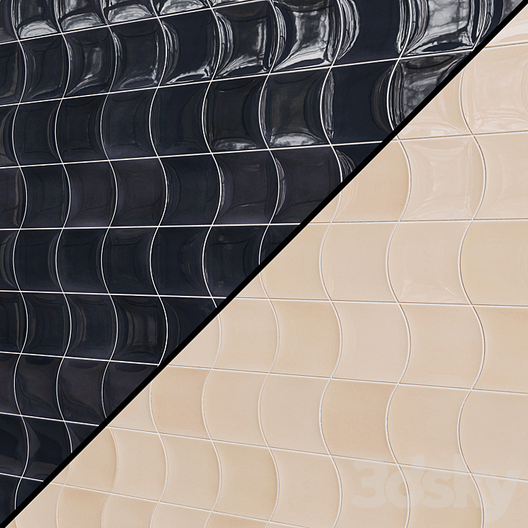 Tile Ceramic WAVE Equipe 3D Model Free