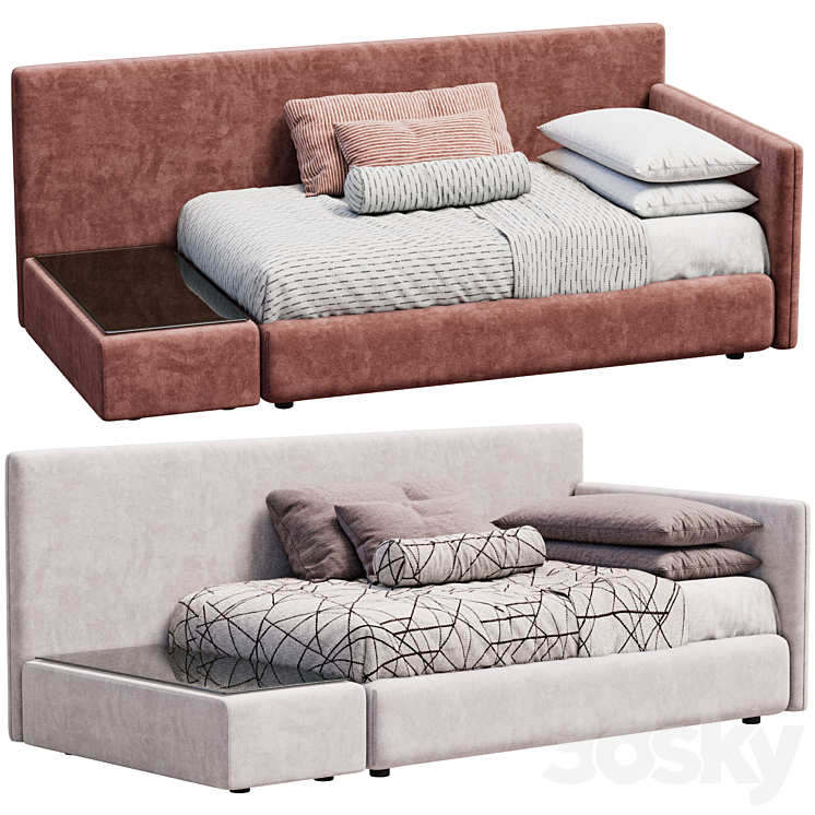 Sofa Bed Caprice By Sofa Club 3DS Max Model - thumbnail 2