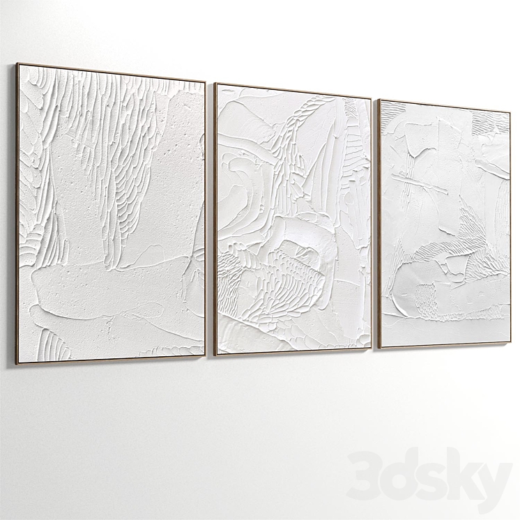 Abstract Painting Set of 3 pieces – No 33 3DS Max - thumbnail 2