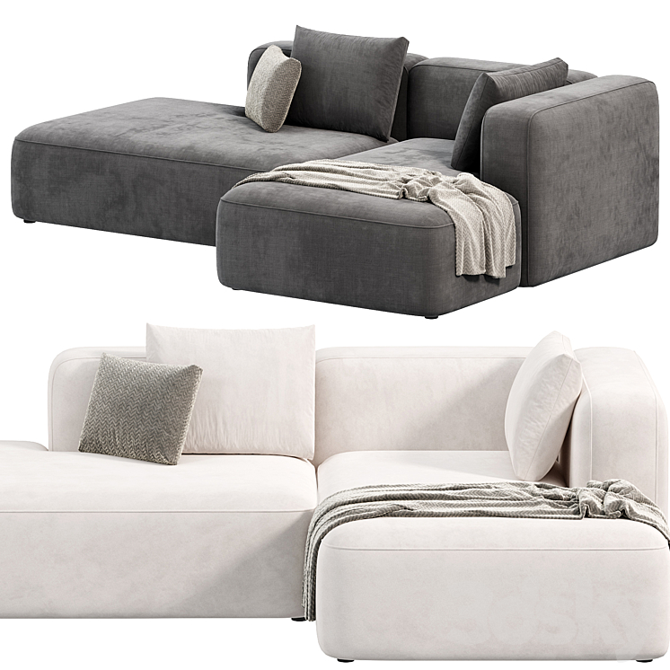 BASECAMP CHAISELOUNGE left Modular Sofa by makenordic 3 3D Model Free