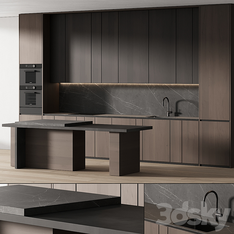 241 modern kitchen 14 minimal modern kitchen with island 05 3DS Max Model - thumbnail 1