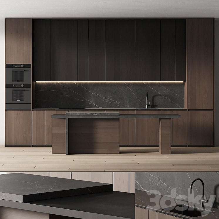 241 modern kitchen 14 minimal modern kitchen with island 05 3DS Max Model - thumbnail 2