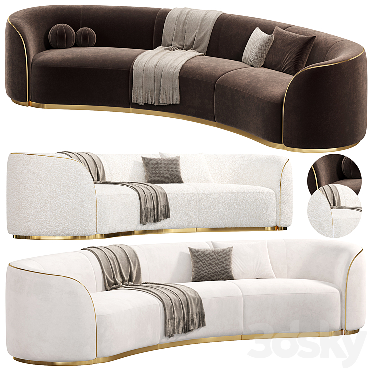 PIERRE SECTIONAL Sofa by cassoni sofas 3DS Max Model - thumbnail 1