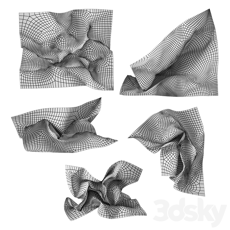 crumpled paper 3D Model Free