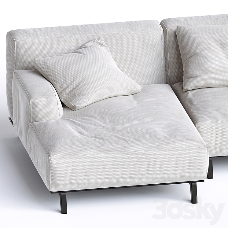 Poliform TRIBECA Sofa by Jean-Marie Massaud 3DS Max Model - thumbnail 2
