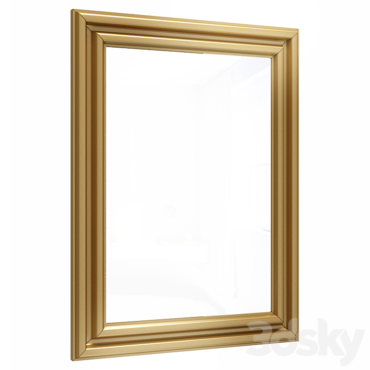 Mirror in metal frame GZ-M1103 3DS Max Model - thumbnail 2