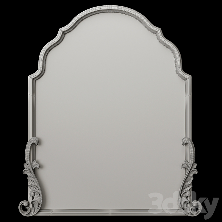 somuchbetterwithage french gold mirror 3DS Max Model - thumbnail 2
