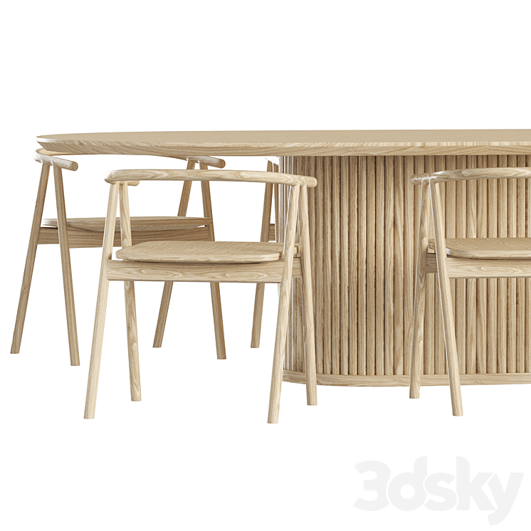 Dining set by Industrywest 3DS Max - thumbnail 2