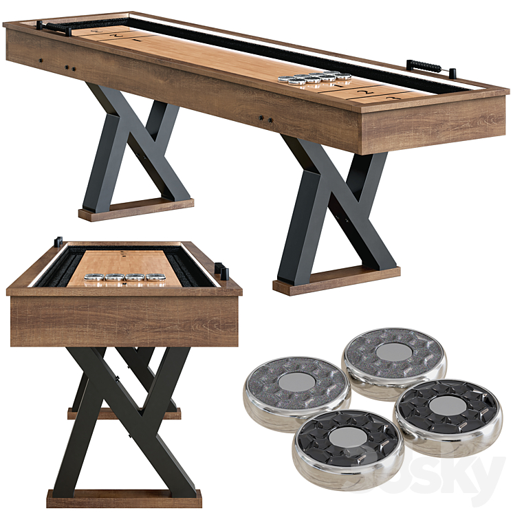 American Legend Kirkwood Shuffleboard Table Sports 3D model