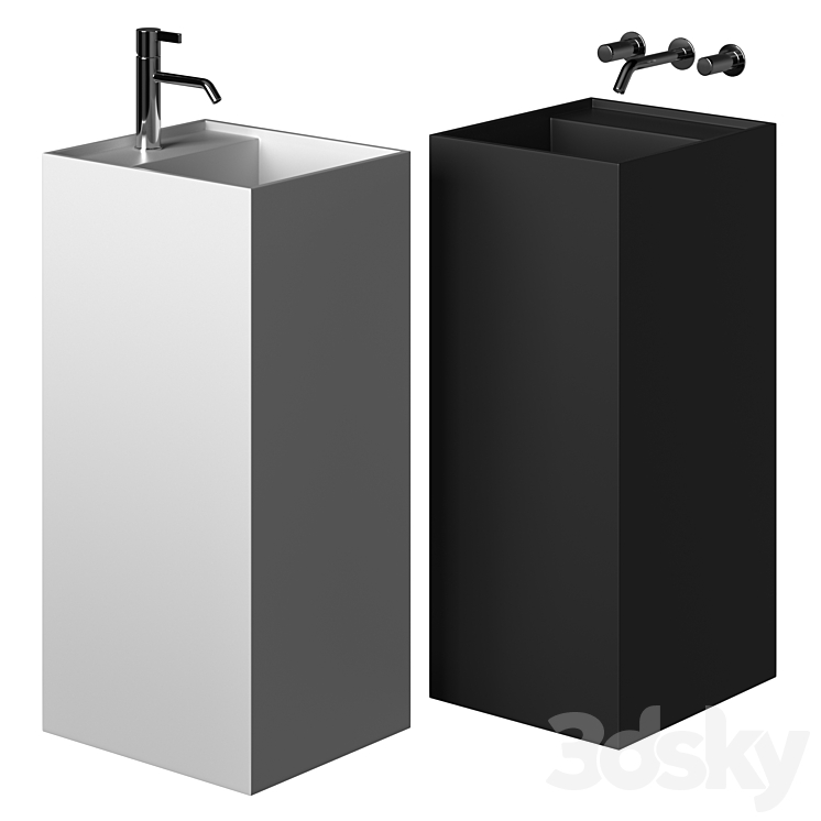 Freestanding washbasin Laufen KARTELL 3D Model