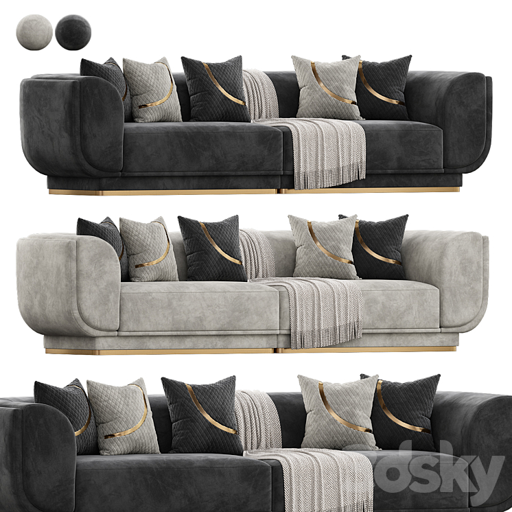 Parma Sofa by Cadde Yildiz 3D Model