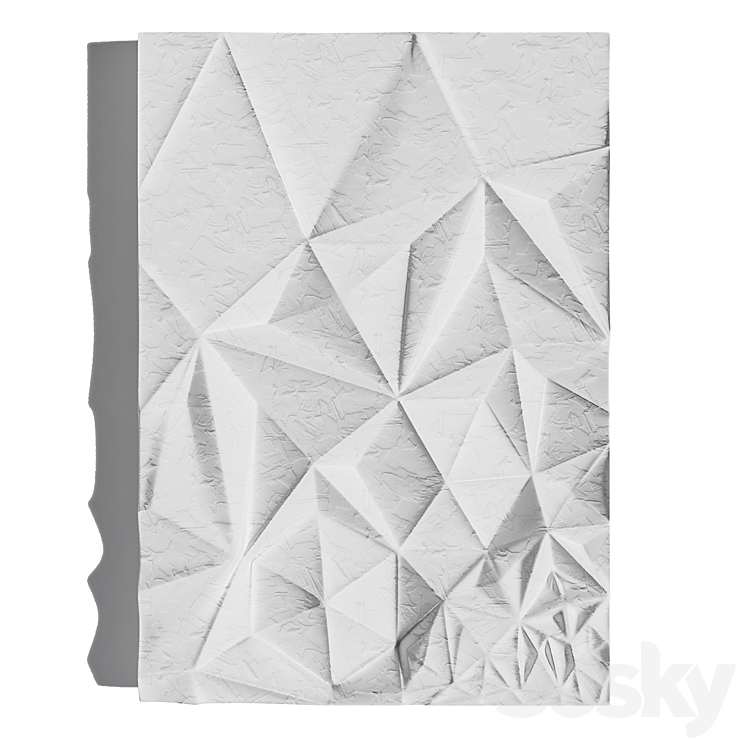 PapierMache Geo Panels Dimensional Wall Art 3D panel 3D model