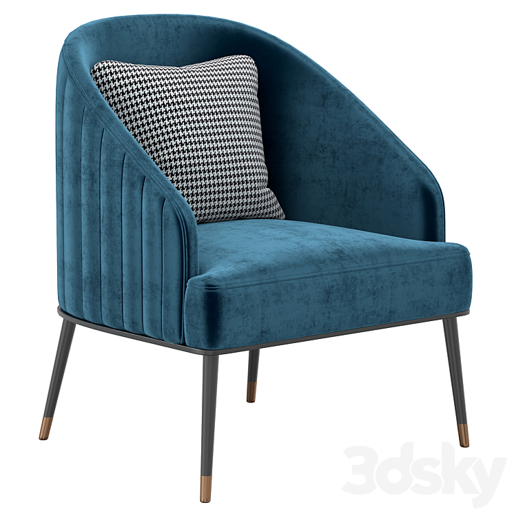Armchair SHELBY 3DS Max Model - thumbnail 2