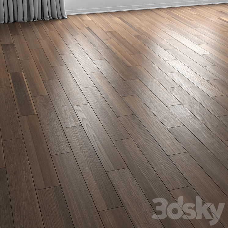 Wood floor 9 standart and herringbone 3D Model