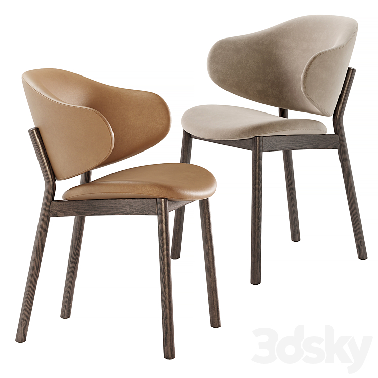 [3DSKY] Holly Chairs By Calligaris 3D Model NEW UPDATE 2023