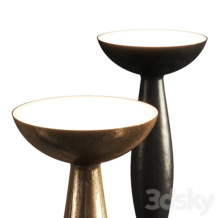 Haos Natural Bronze & Green Patina Floor Lamp 3D Model