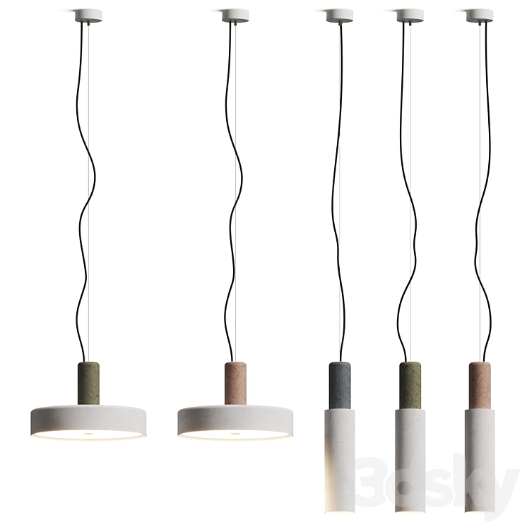 9010 Novantadieci Mix & Match Pendant Lamps 3D Model