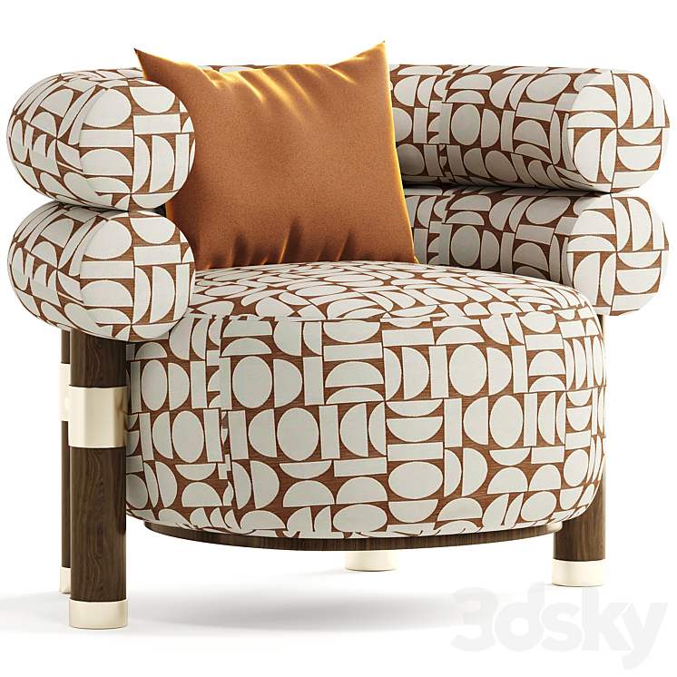 ARMCHAIR ROGERS 3DS Max Model - thumbnail 1