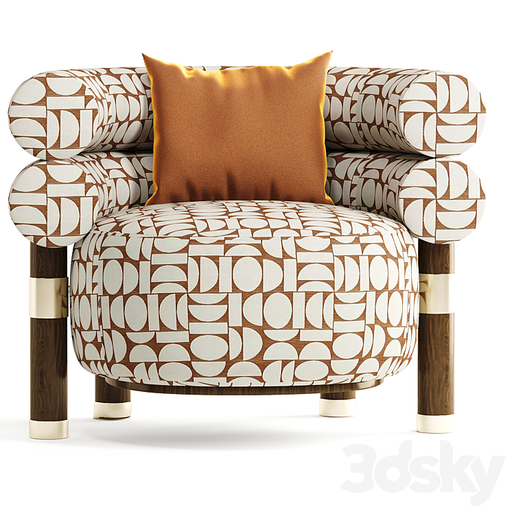 ARMCHAIR ROGERS 3DS Max Model - thumbnail 2