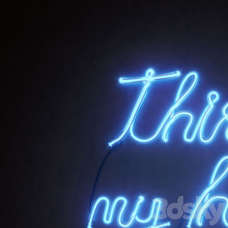 Light modules Set 141 Neon 3D Model Free
