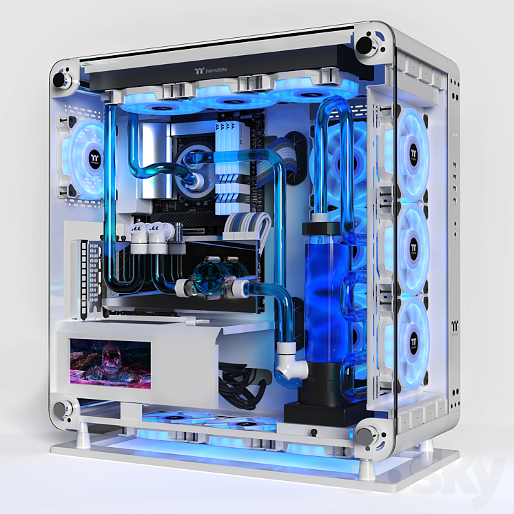 Thermaltake Core P6 Tempered PC & other electronics 3D model