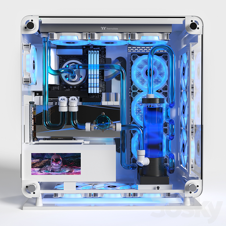 Thermaltake Core P6 Tempered 3D Model Free