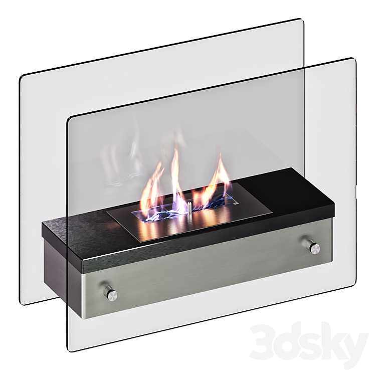 Bio fireplaces 3DS Max Model - thumbnail 2