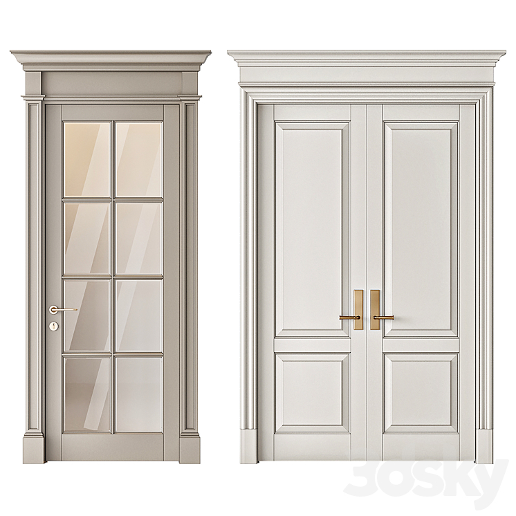 Interior Doors 016 3D Model Free