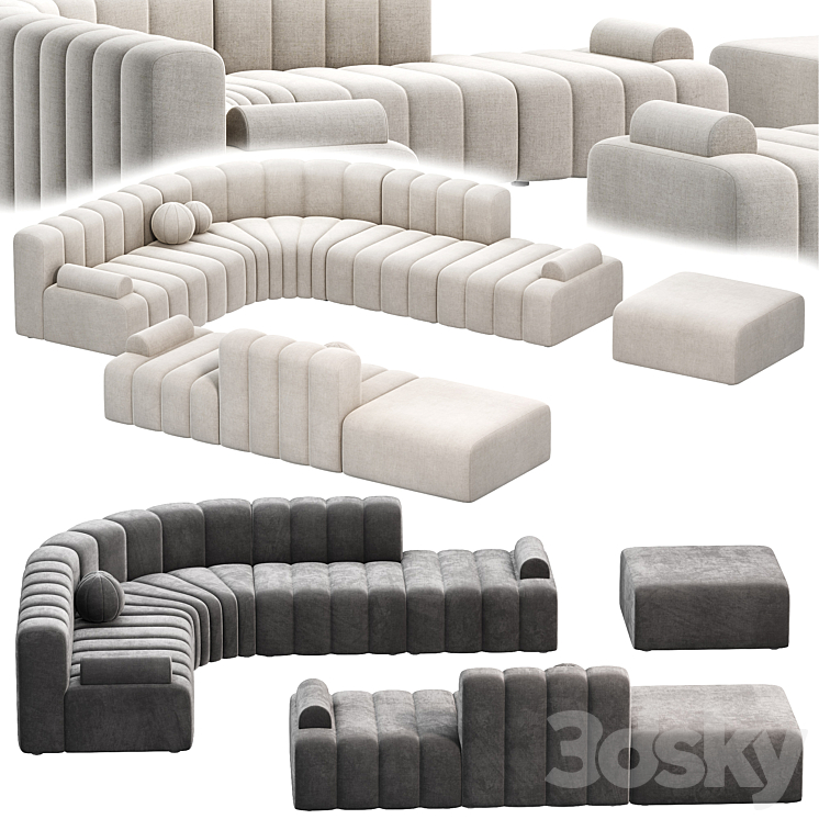 [3DSKY] Modular Sofa STUDIO By NORR11 Sofas 3D Model NEW UPDATE 2023