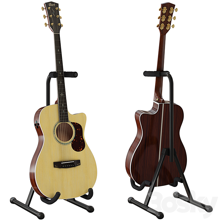 Acoustic Guitar Cort OC8 Natural 3D Model