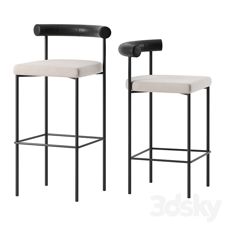 Kashmir bar Stools by Resident 3DS Max - thumbnail 1