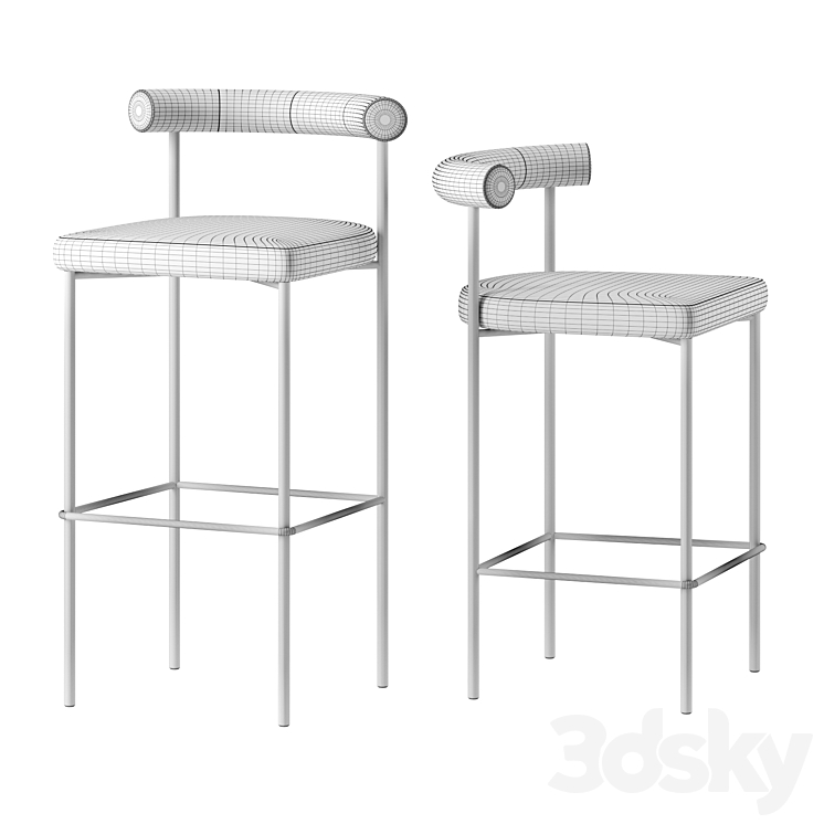 Kashmir bar Stools by Resident 3DS Max - thumbnail 2