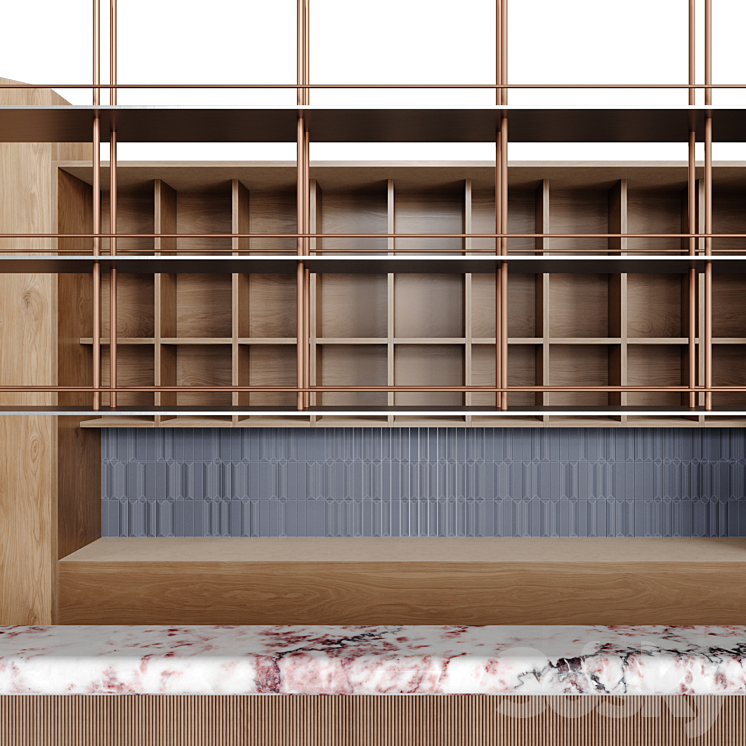 Bar Counter 2 3D Model Free