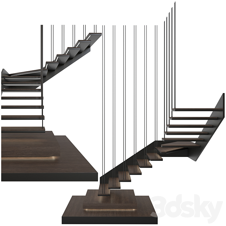 Staircase A001 3D Model