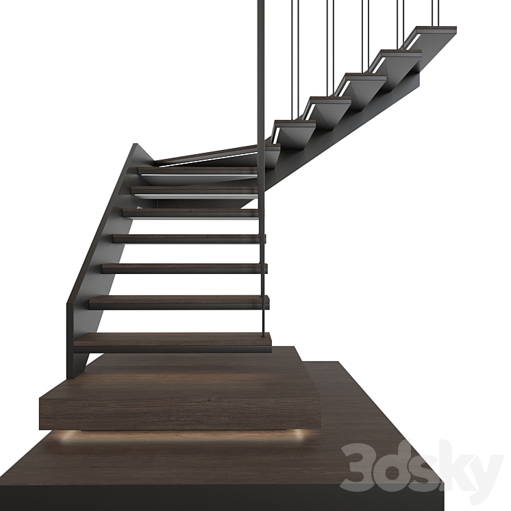 Staircase A001 3D Model