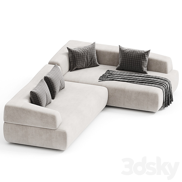 ITALO | Sofa with chaise longue By Minimomassimo 3D Model