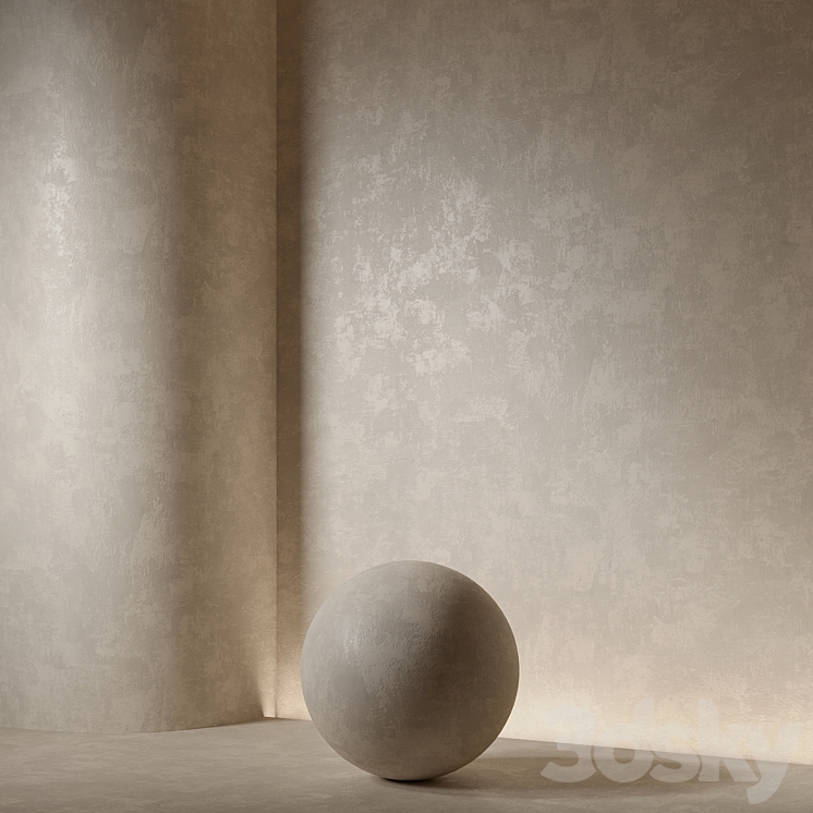 Decorative plaster. Seamless decorative plaster material 61 3D Model Free
