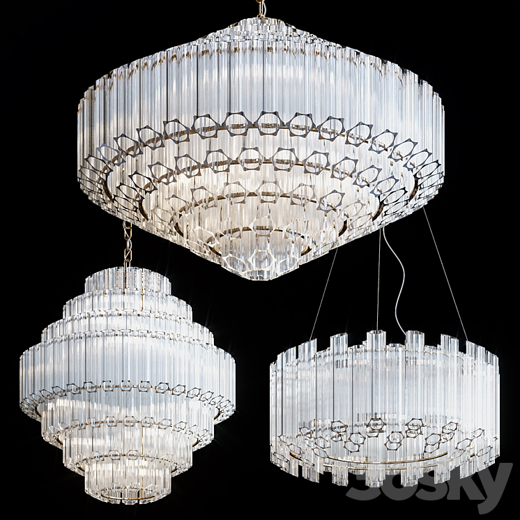 Hanging chandeliers Cloyd CAPOTE 3DS Max - thumbnail 1