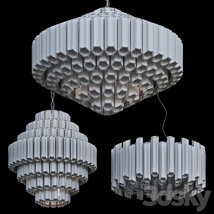 Hanging chandeliers Cloyd CAPOTE 3DS Max - thumbnail 2