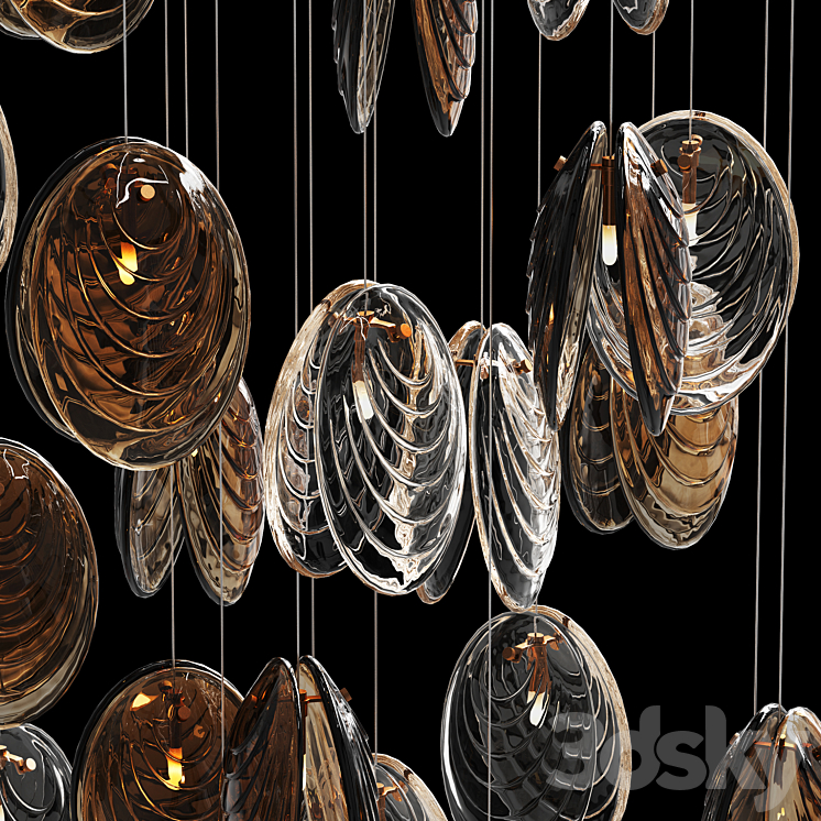 Chandelier MUSSELS2 by BOMMA 3D Model