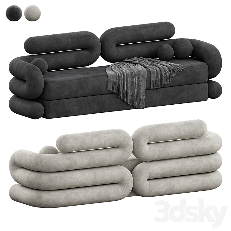 Tube Sofa by Objective Collection 3DS Max Model - thumbnail 2