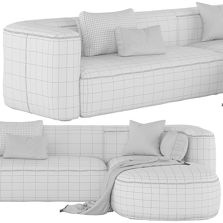Mellow Sectional Sofa by Acanva 3DS Max - thumbnail 2